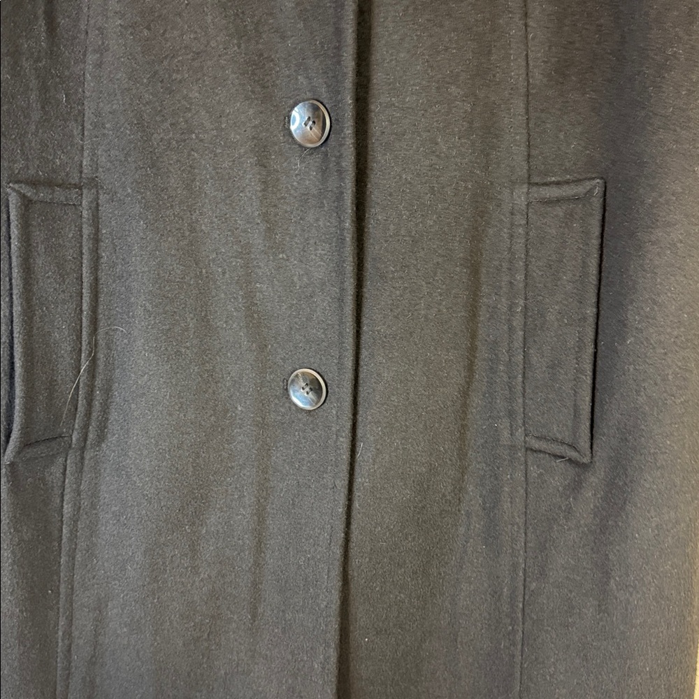 Warm & Cozy Jones New York Women’s Black Long Coat With Hood Size 18W - Picture 15 of 15